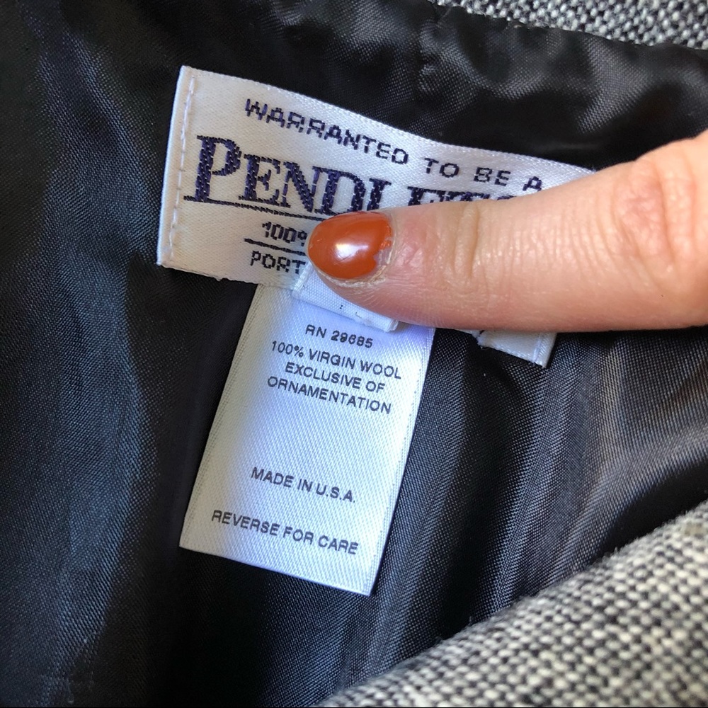 Pendleton 100% Virgin Wool Blazer Jacket With Lea… - image 6
